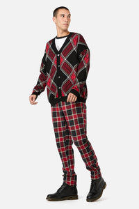 Dangerfield - Boundless Tartan Cardi - red