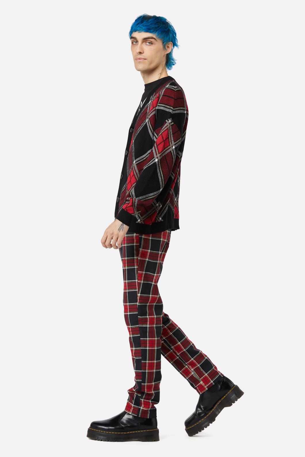 Dangerfield - Boundless Tartan Cardi - red