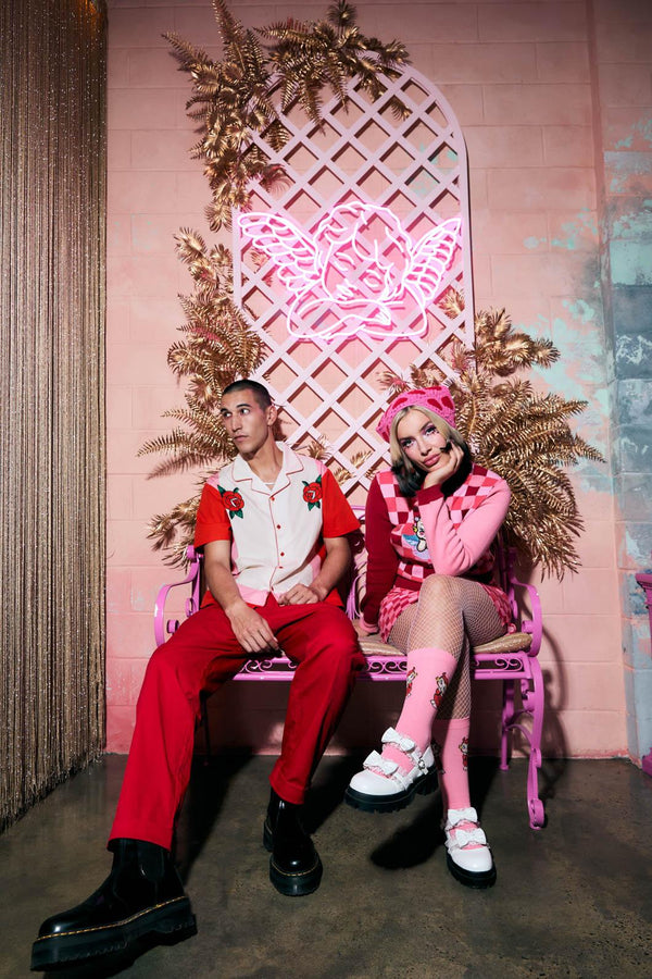 Dangerfield - Love Letter Heart Unisex Pants - red