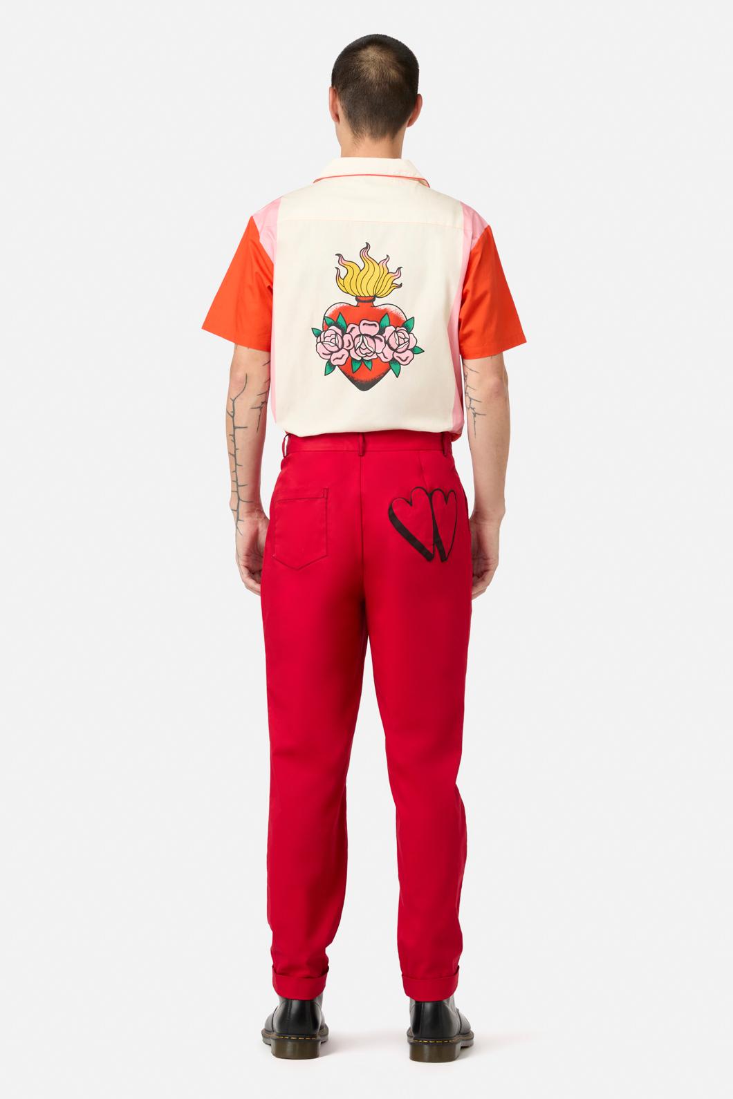 Dangerfield - Love Letter Heart Unisex Pants - red