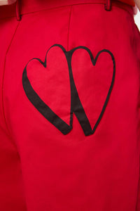 Dangerfield - Love Letter Heart Unisex Pants - red