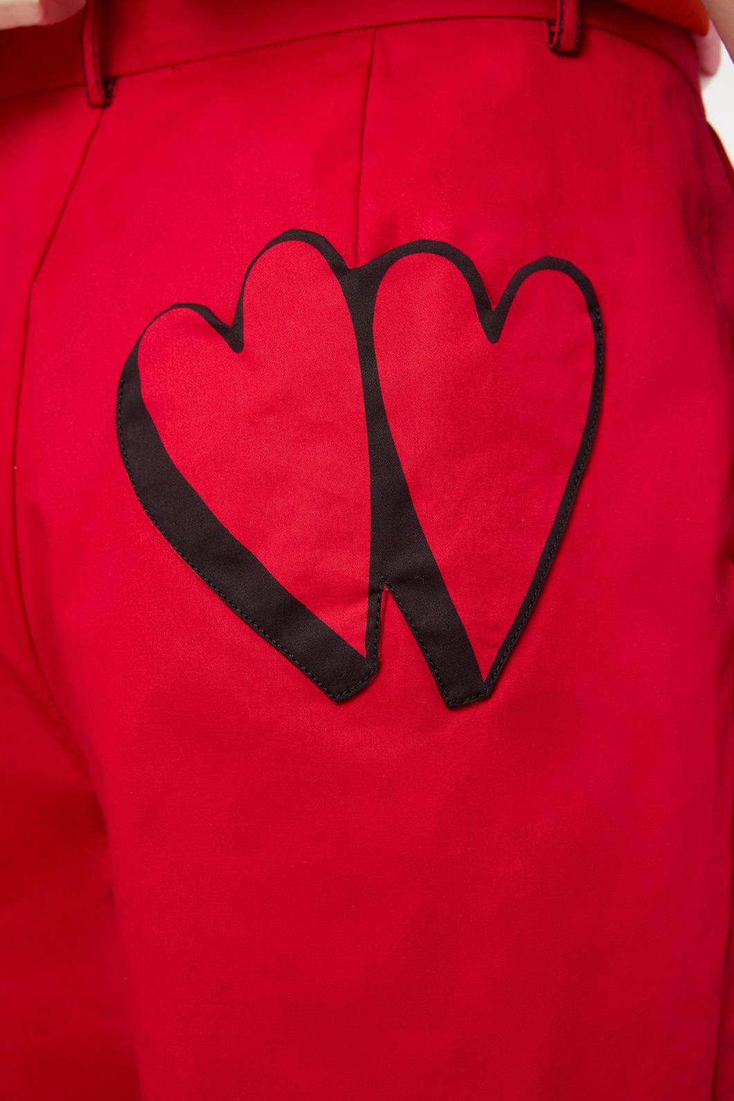 Dangerfield - Love Letter Heart Unisex Pants - red