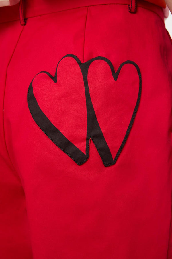 Dangerfield - Love Letter Heart Unisex Pants - red