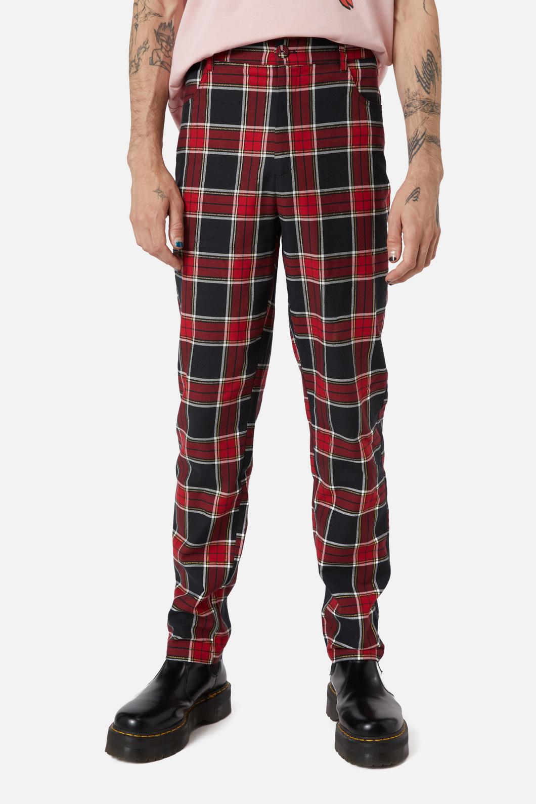 Dangerfield - Boundless Tartan Unisex Pants - red