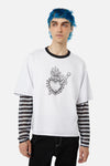 Dangerfield - Immaculate Contrast LS Tee - white