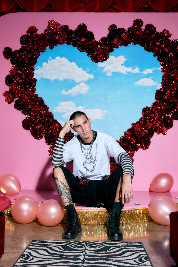 Dangerfield - Immaculate Contrast LS Tee - white