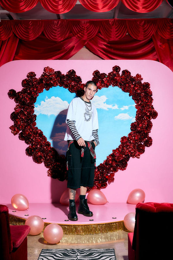 Dangerfield - Immaculate Contrast LS Tee - white