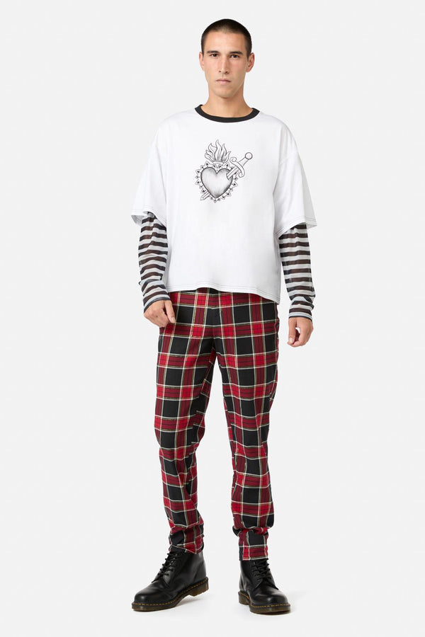 Dangerfield - Immaculate Contrast LS Tee - white