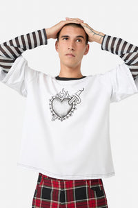 Dangerfield - Immaculate Contrast LS Tee - white