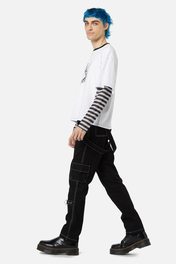 Dangerfield - Immaculate Contrast LS Tee - white