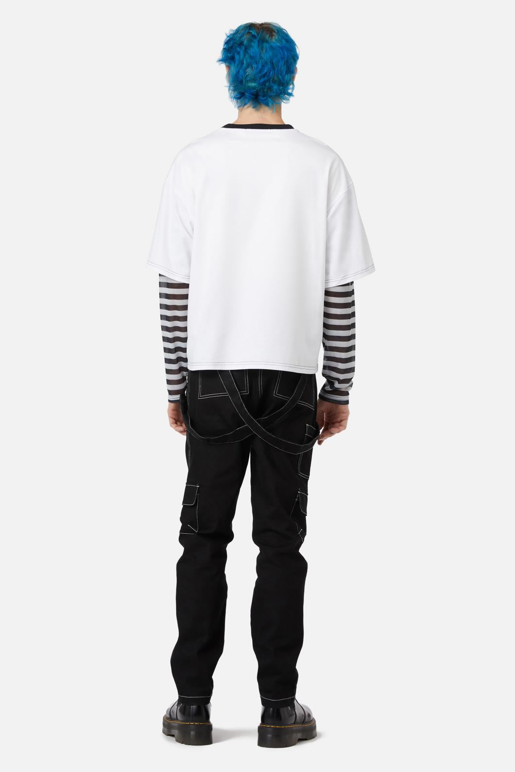 Dangerfield - Immaculate Contrast LS Tee - white