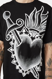 Dangerfield - Mercy Heart Placement Tee - black