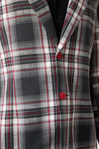 Dangerfield - Moggy Tartan Blazer - grey