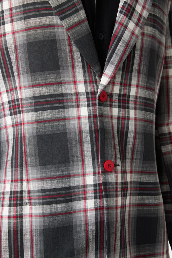 Dangerfield - Moggy Tartan Blazer - grey