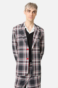 Dangerfield - Moggy Tartan Blazer - grey