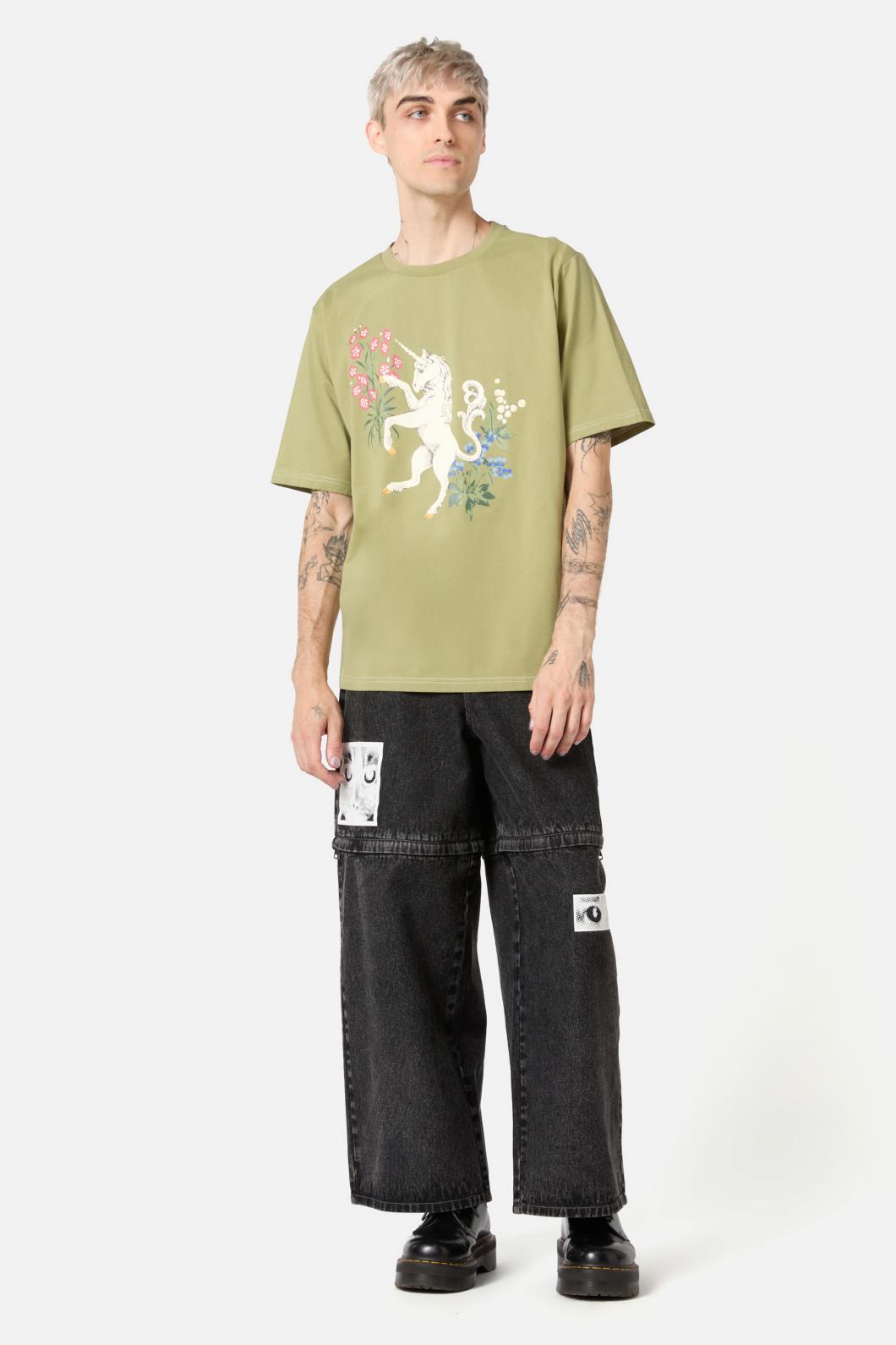 Dangerfield - Alicorn Print Tee - green