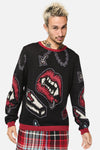 Dangerfield - Sucked In Knit Jumper - black