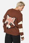 Dangerfield - Racoon Stripes Cardigan - brown-cream