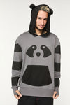 Dangerfield - Racoon Stripes Hoodie - black-grey