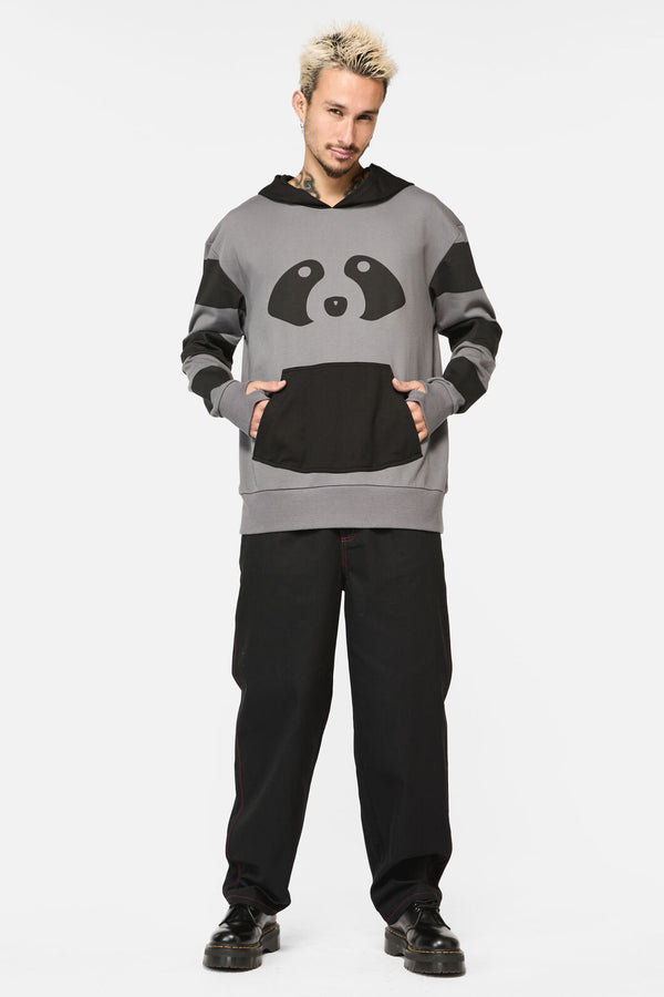 Dangerfield - Racoon Stripes Hoodie - black-grey