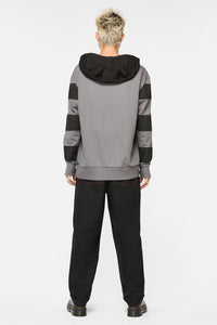 Dangerfield - Racoon Stripes Hoodie - black-grey