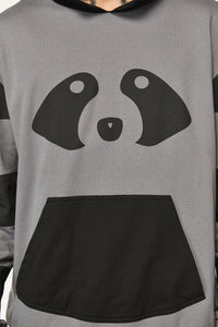 Dangerfield - Racoon Stripes Hoodie - black-grey