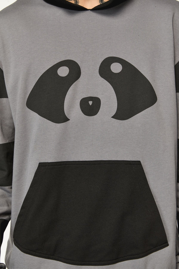 Dangerfield - Racoon Stripes Hoodie - black-grey