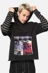 Dangerfield - Rot Contrast Sleeve Hoodie - black