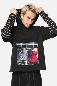 Dangerfield - Rot Contrast Sleeve Hoodie - black