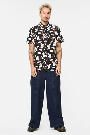 Dangerfield - Pussy Willow Short Sleeve Shirt - black