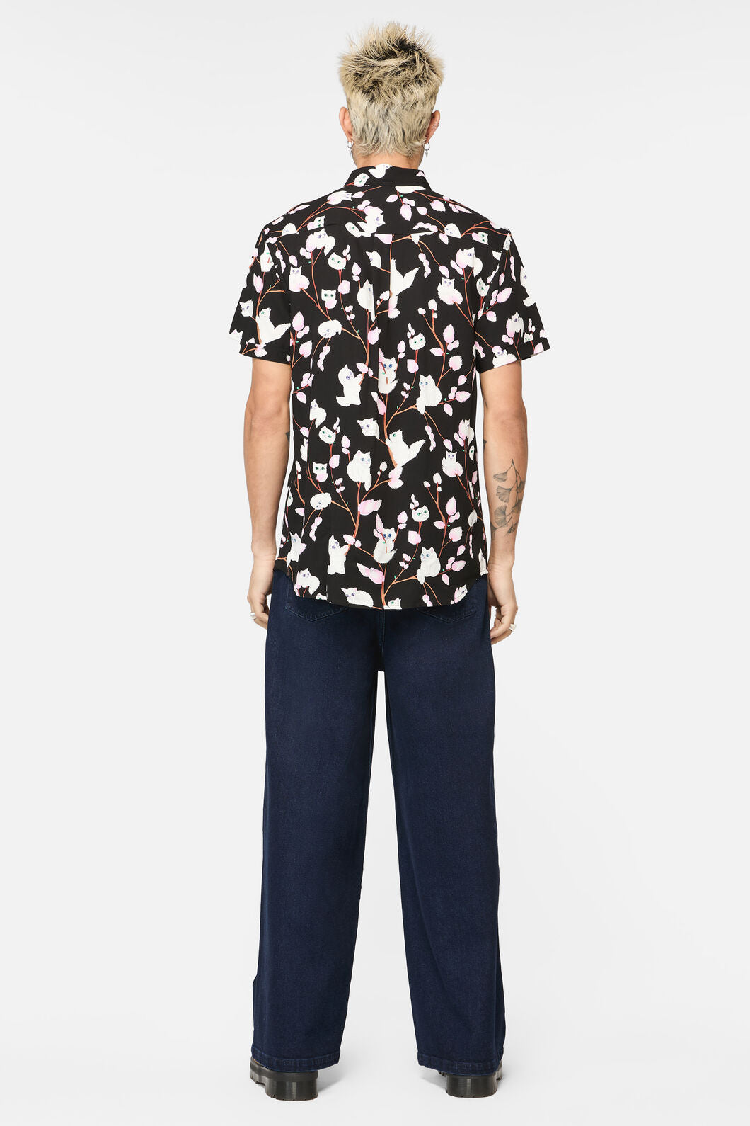 Dangerfield - Pussy Willow Short Sleeve Shirt - black