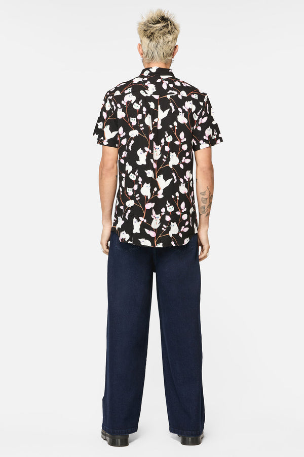 Dangerfield - Pussy Willow Short Sleeve Shirt - black