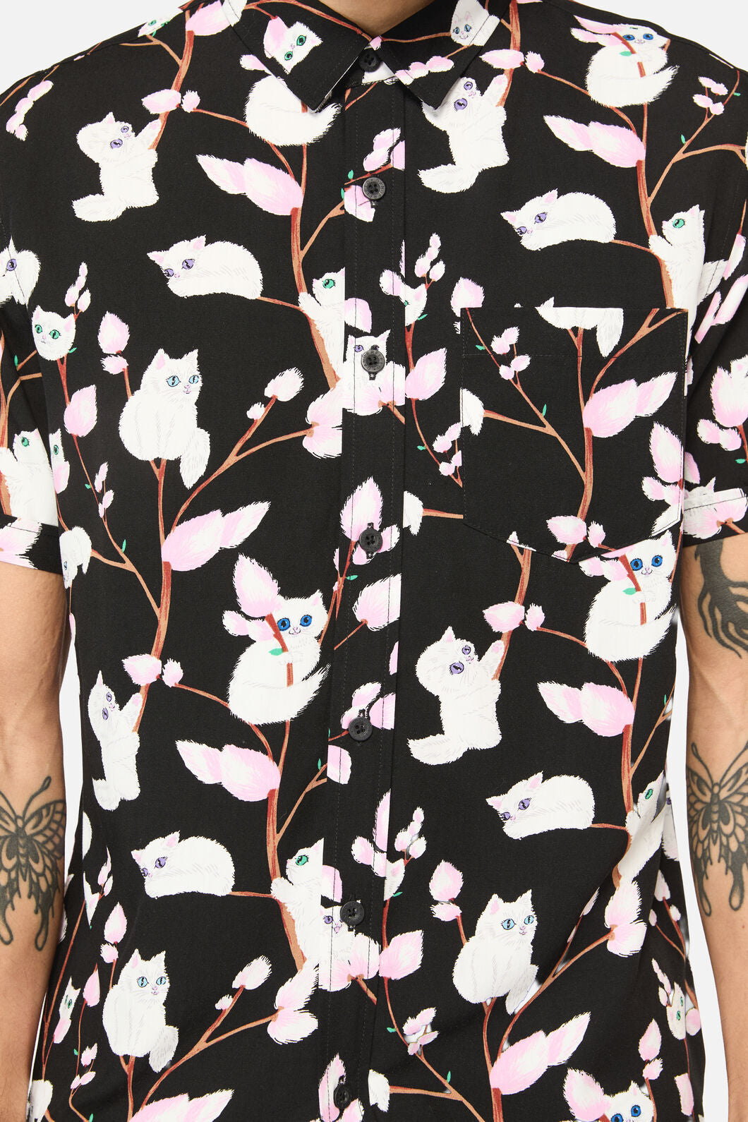 Dangerfield - Pussy Willow Short Sleeve Shirt - black