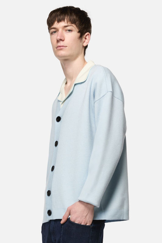 Dangerfield - Catkins Boucle Cardi - blue