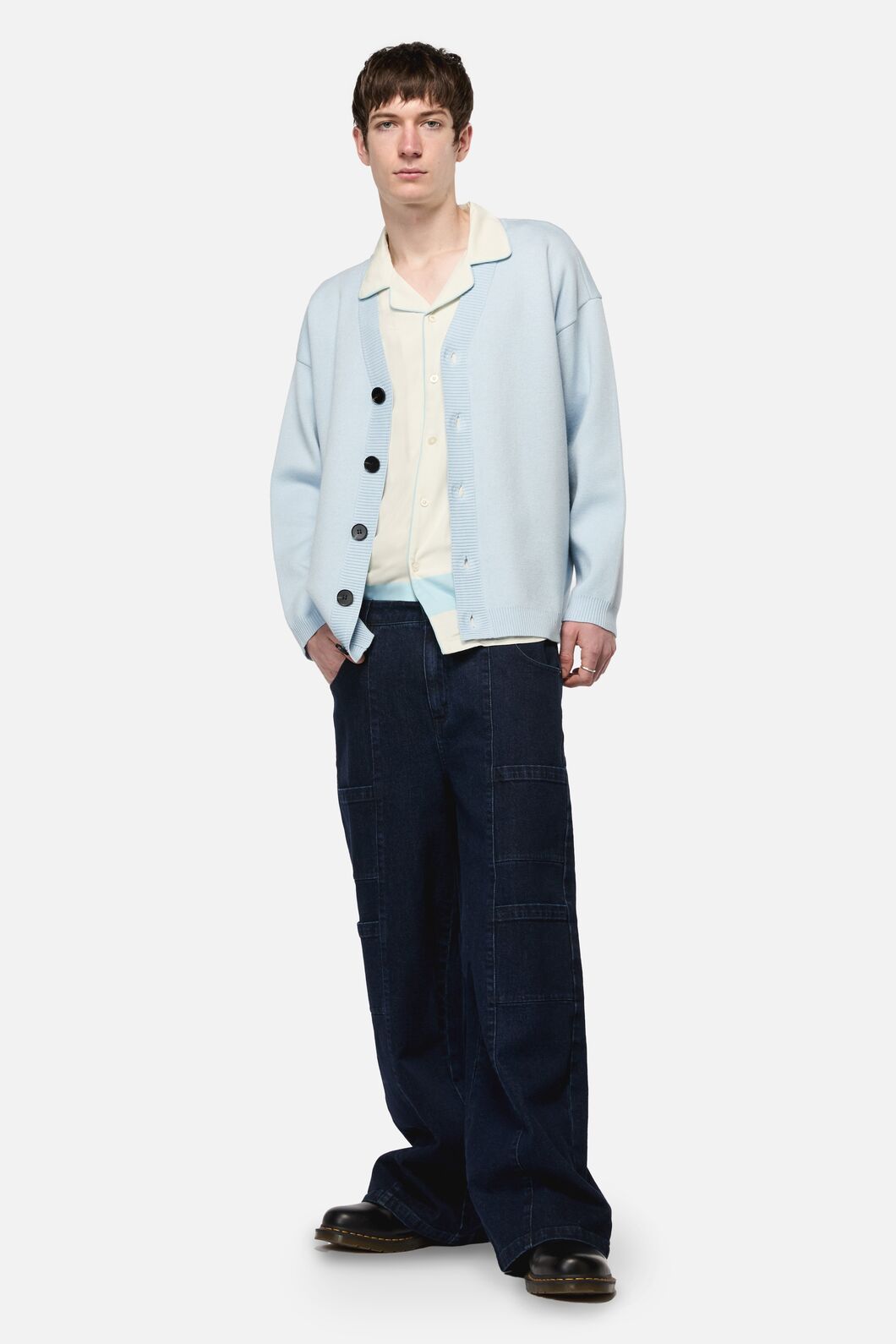 Dangerfield - Catkins Boucle Cardi - blue