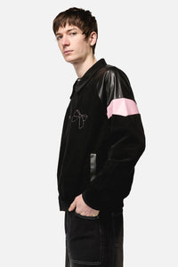 Dangerfield - Catkins Chord Panel Bomber Jacket - black