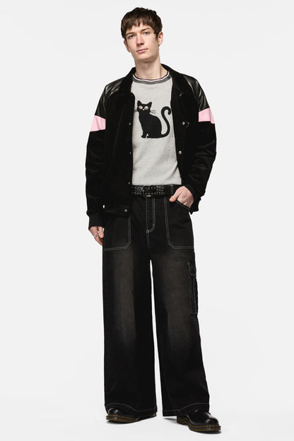 Dangerfield - Catkins ChordPanelBomberJacket - black