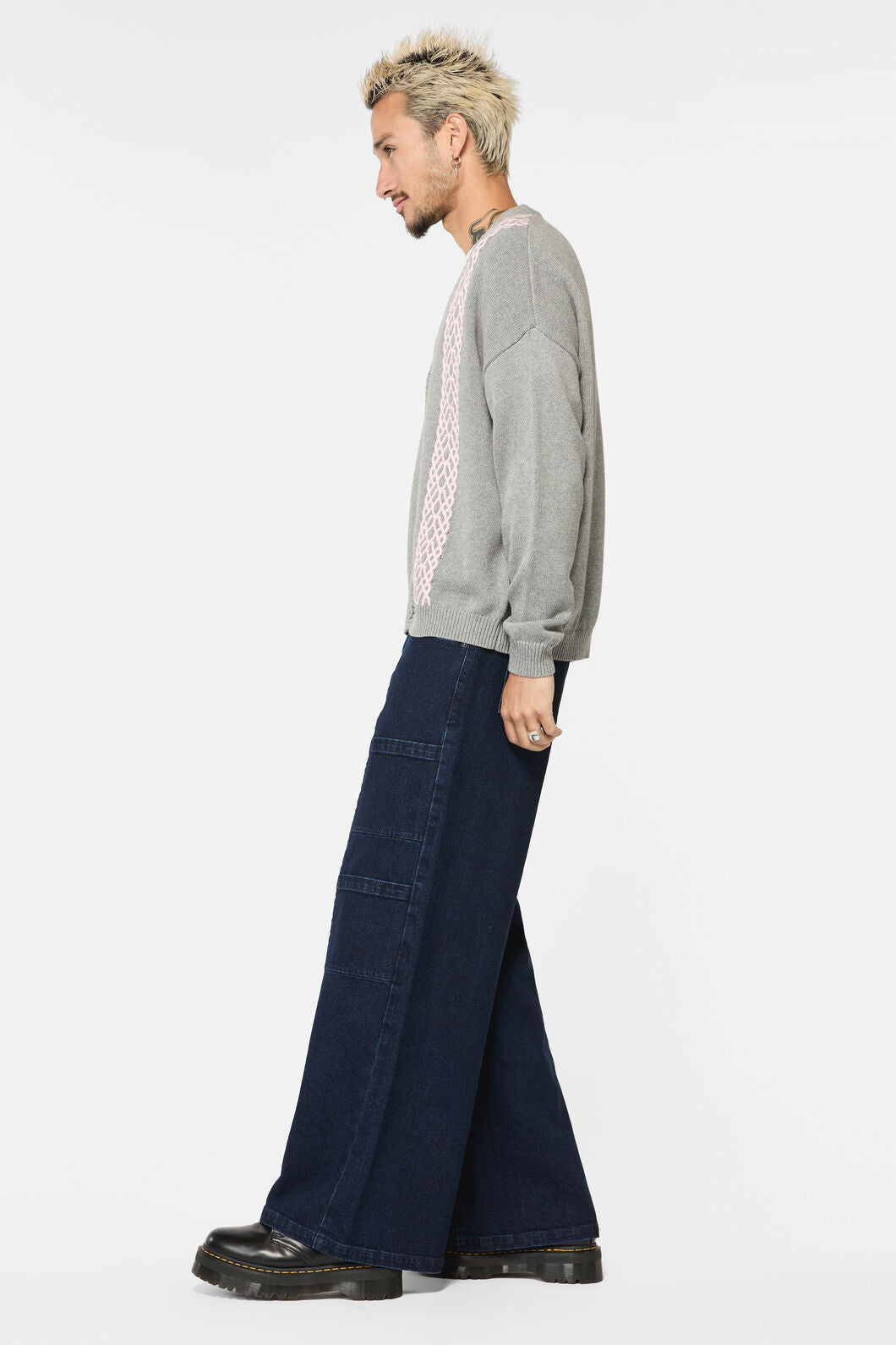 Dangerfield - ForgottenCityCableKnitUniCardi - grey