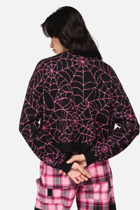 Dangerfield - Rococo Life Spider WebCardigan - black