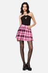 Dangerfield - RococoLifePleatTartanMiniSkirt - pink
