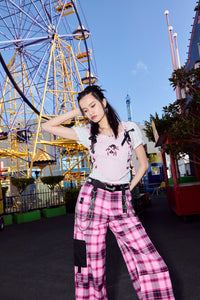 Dangerfield - Rococo Life Spiider Bow Print - pink