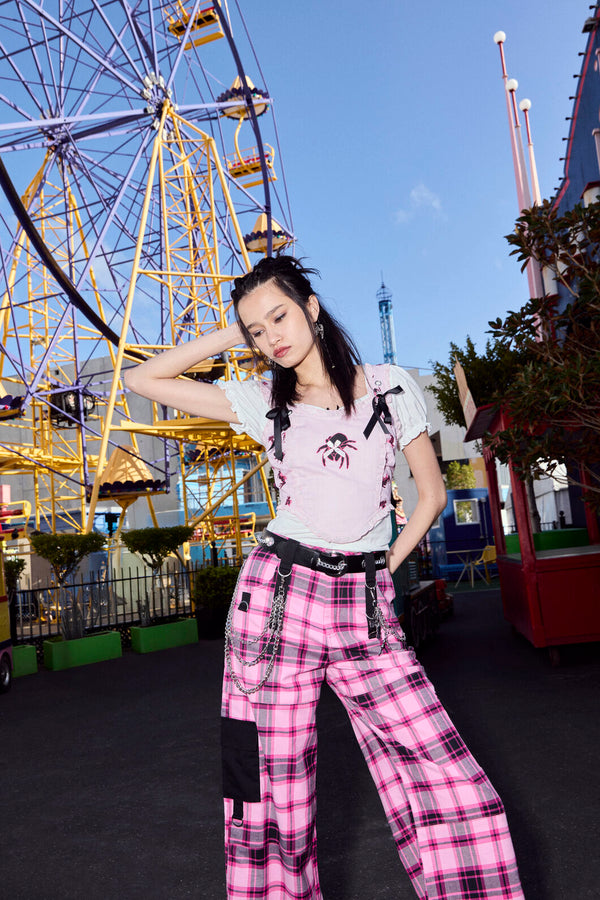 Dangerfield - Rococo Life Spiider Bow Print - pink