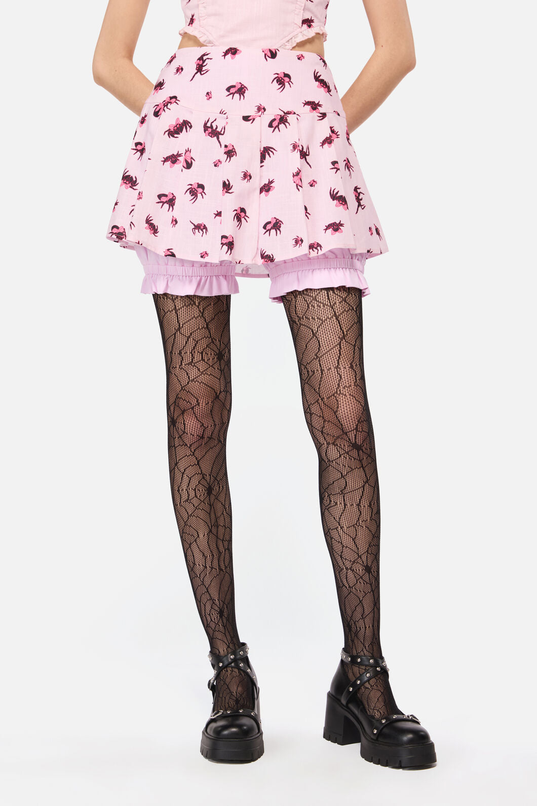 Dangerfield - Rococo Life Spider Print Bow B - pink