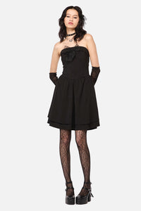 Dangerfield - RococoLifeGothSpiderWTrimDress - black