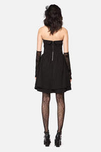Dangerfield - RococoLifeGothSpiderWTrimDress - black