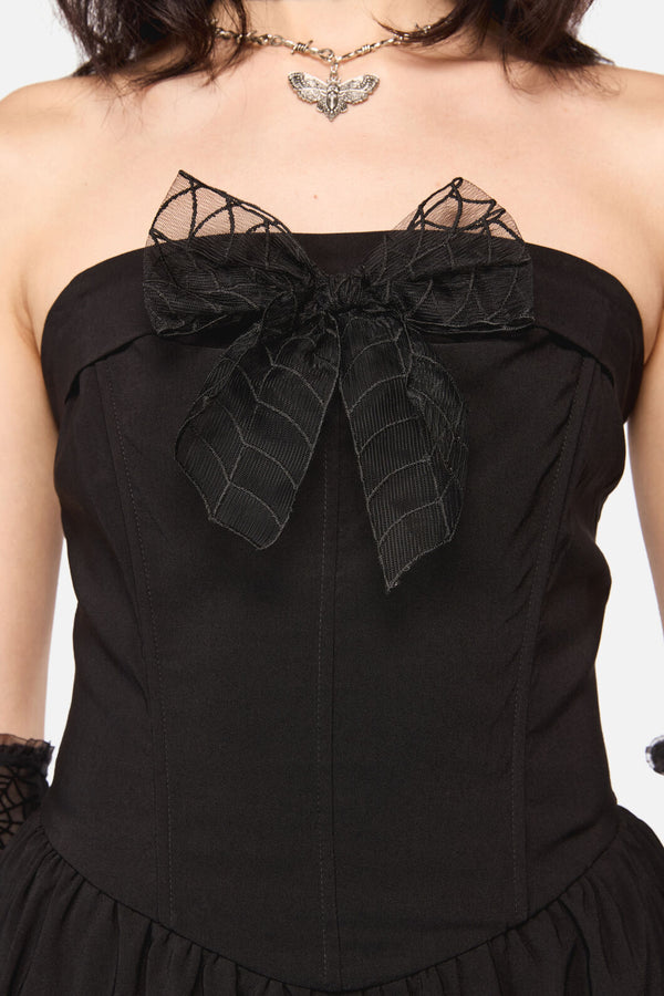 Dangerfield - RococoLifeGothSpiderWTrimDress - black
