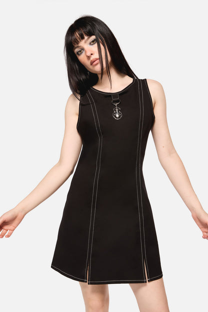 Dangerfield - Dark Pieridae Charm BasicDress - black