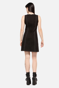 Dangerfield - Dark Pieridae Charm Basic Dress - black