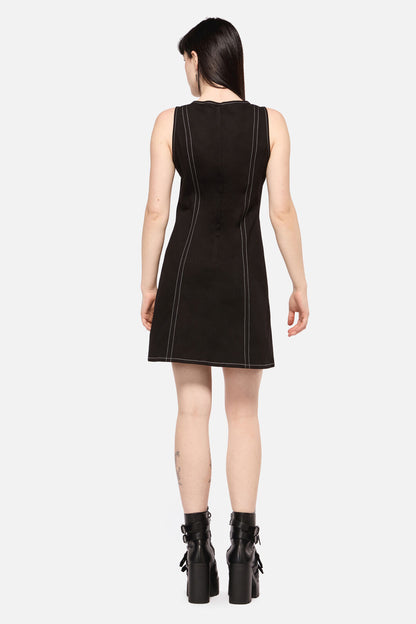 Dangerfield - Dark Pieridae Charm BasicDress - black