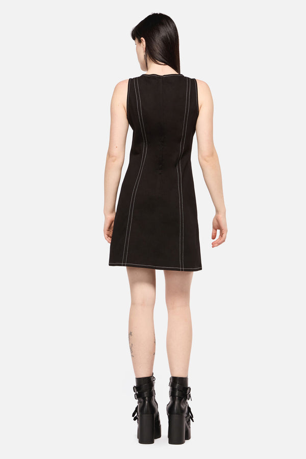 Dangerfield - Dark Pieridae Charm Basic Dress - black